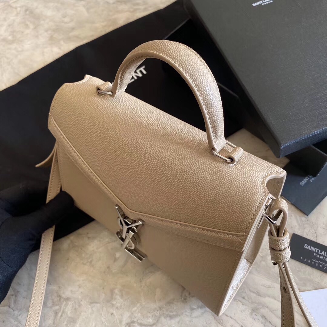 CASSANDRA MONOGRAM CLASP BAG IN MATTE PYTHON