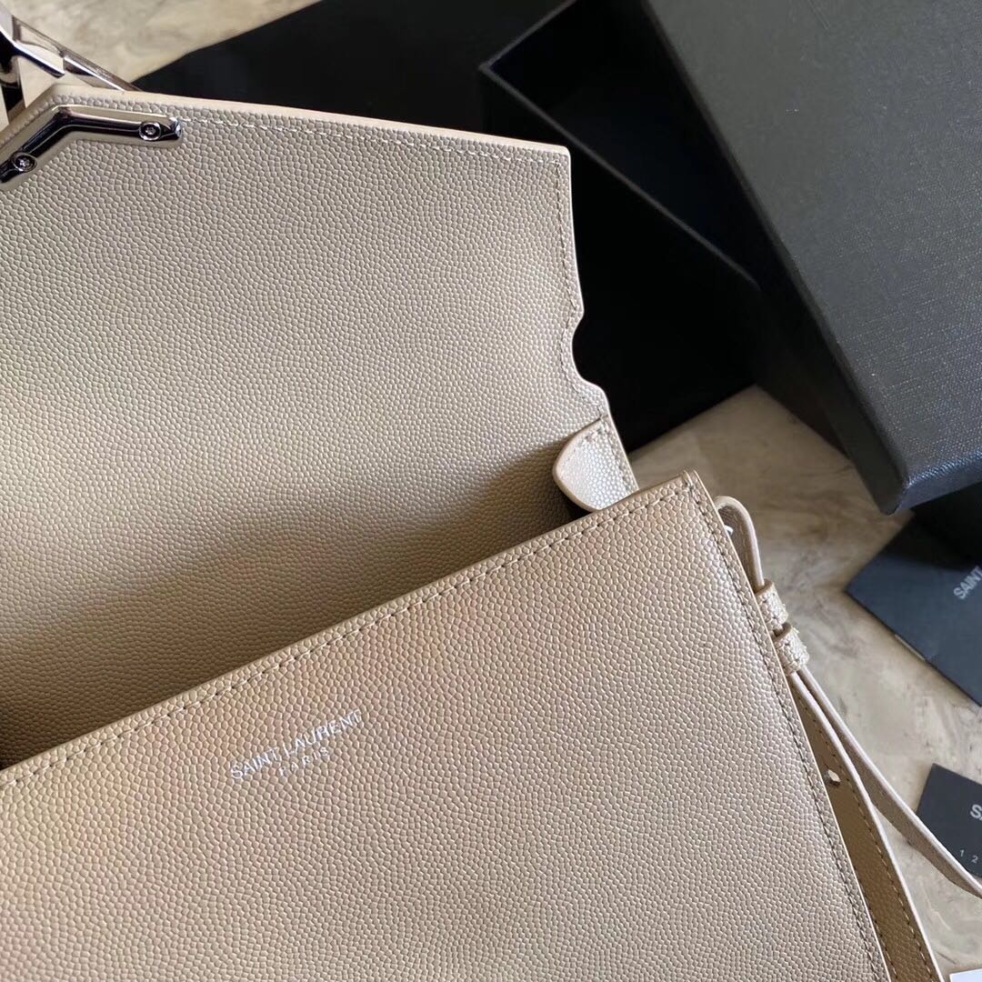 CASSANDRA MONOGRAM CLASP BAG IN MATTE PYTHON