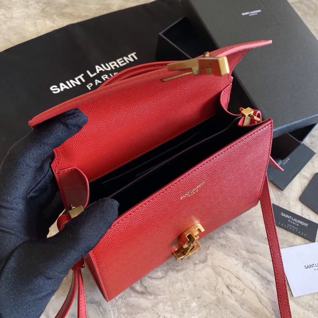 CASSANDRA MONOGRAM CLASP BAG IN MATTE PYTHON