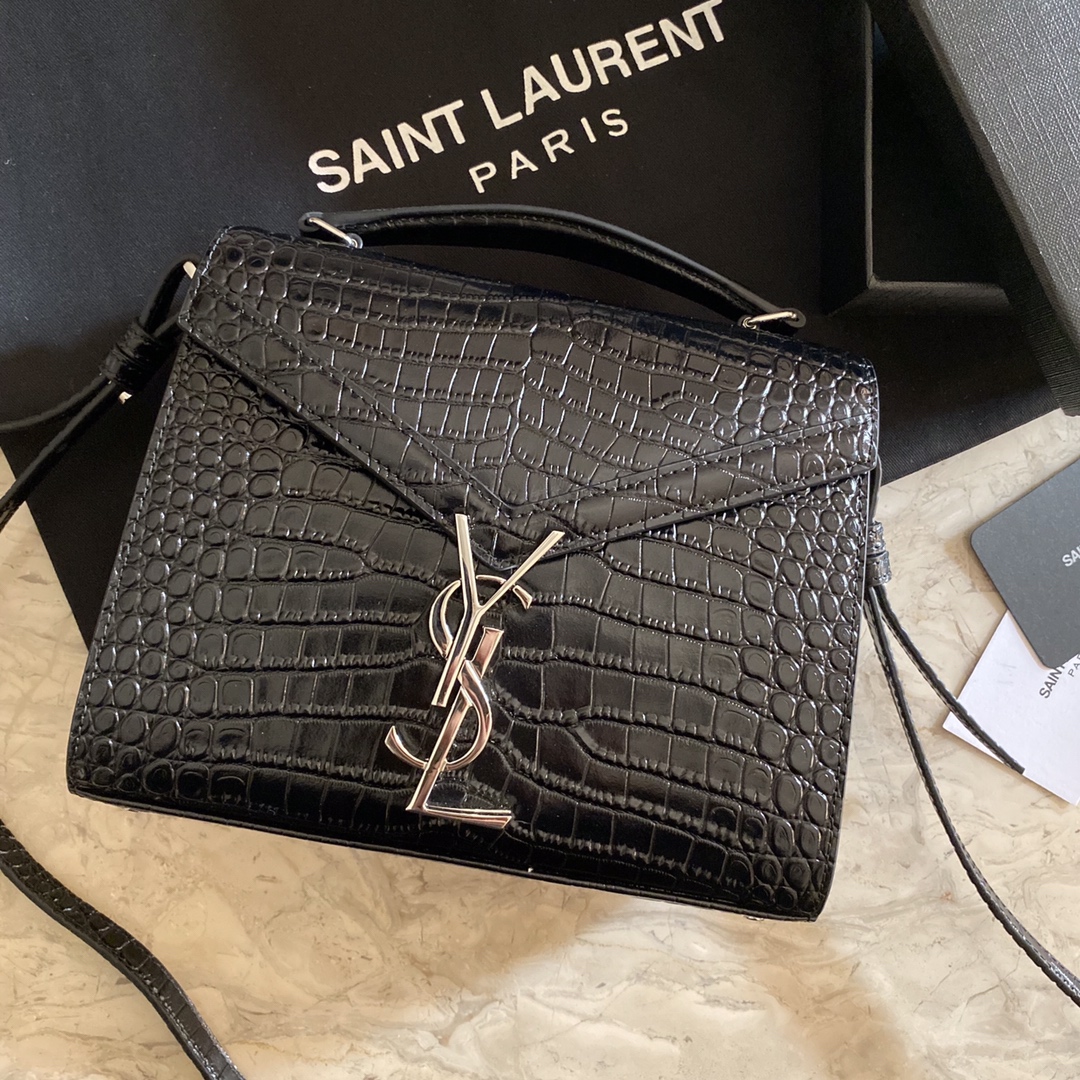 CASSANDRA MONOGRAM CLASP BAG IN MATTE PYTHON