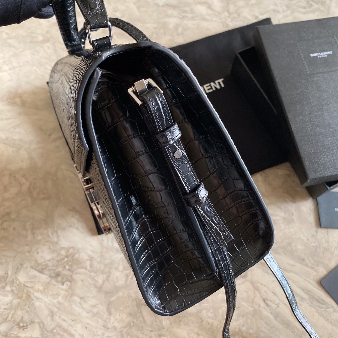 CASSANDRA MONOGRAM CLASP BAG IN MATTE PYTHON