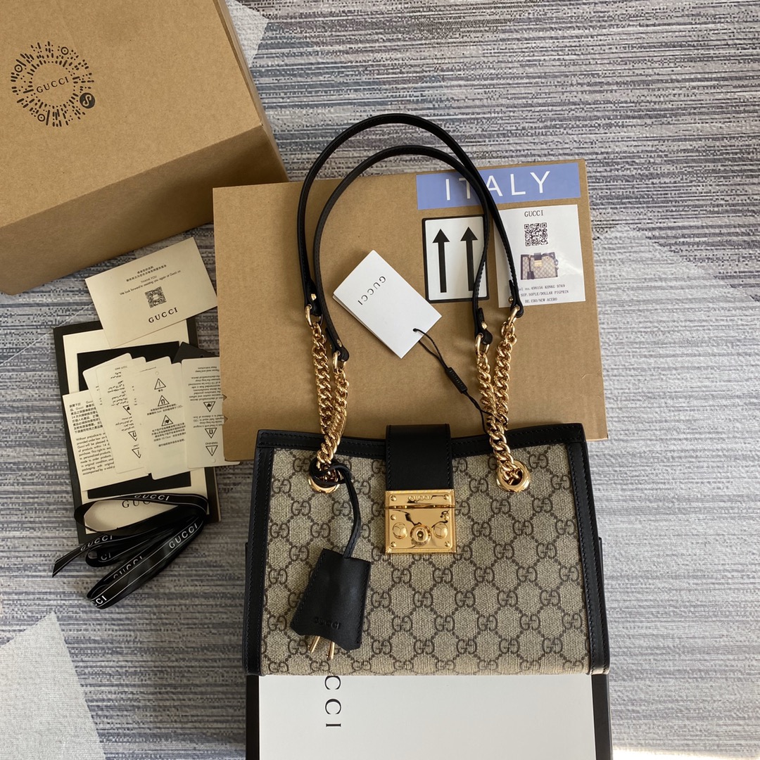 G*u*i padlock small shoulder bag