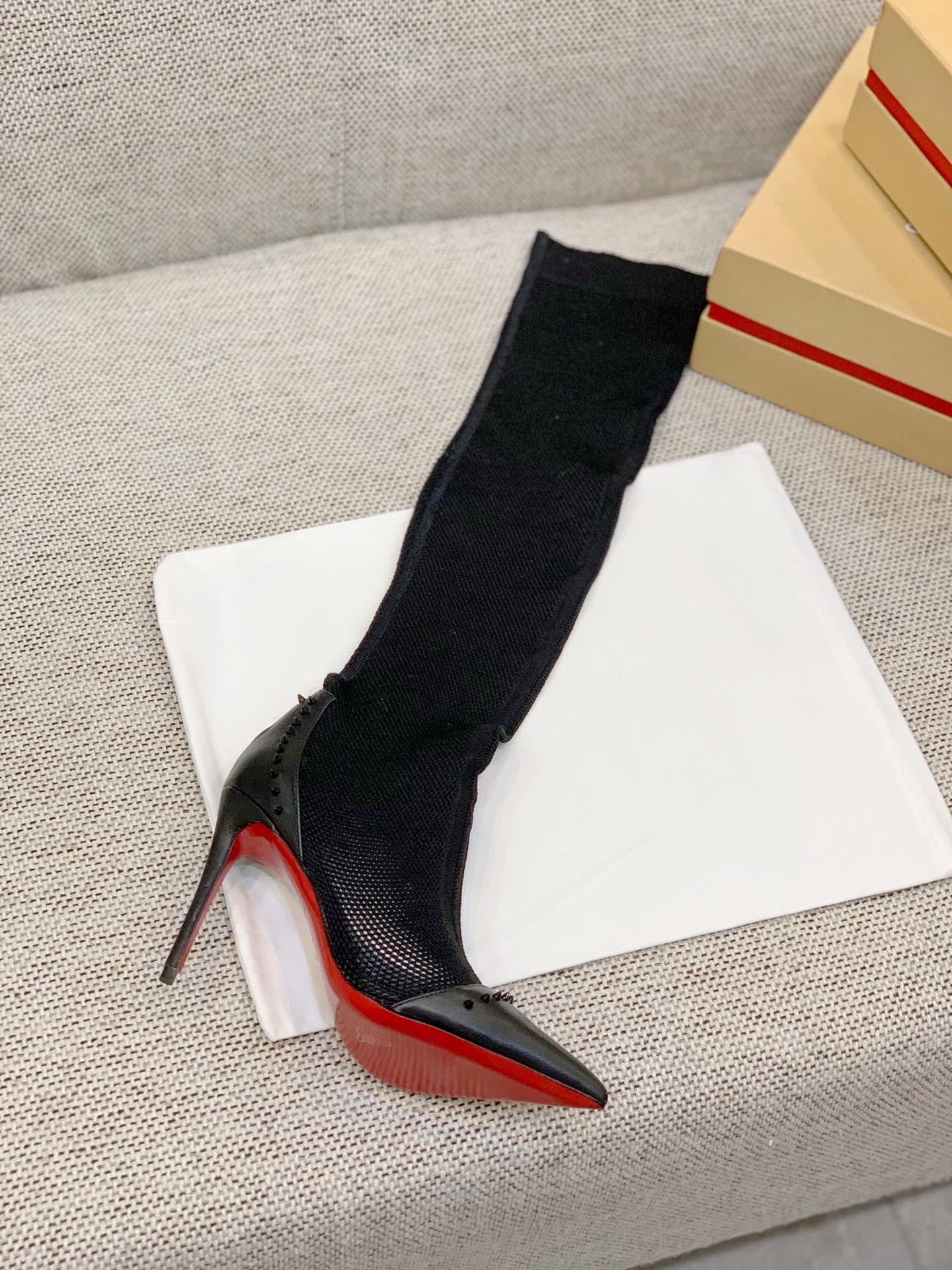 Ch**an louboutin flip spikes tall boots