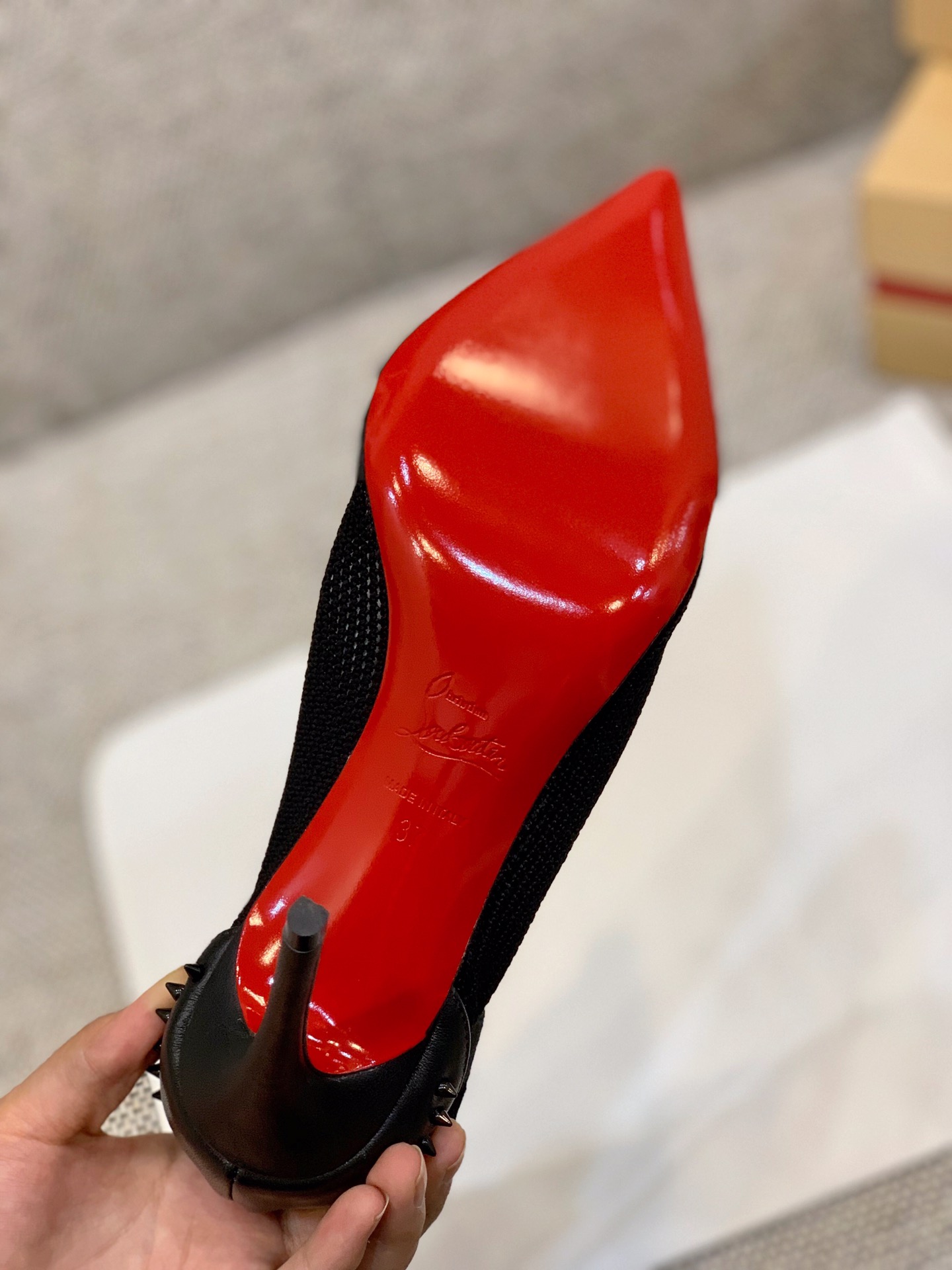 Ch**an louboutin flip spikes tall boots
