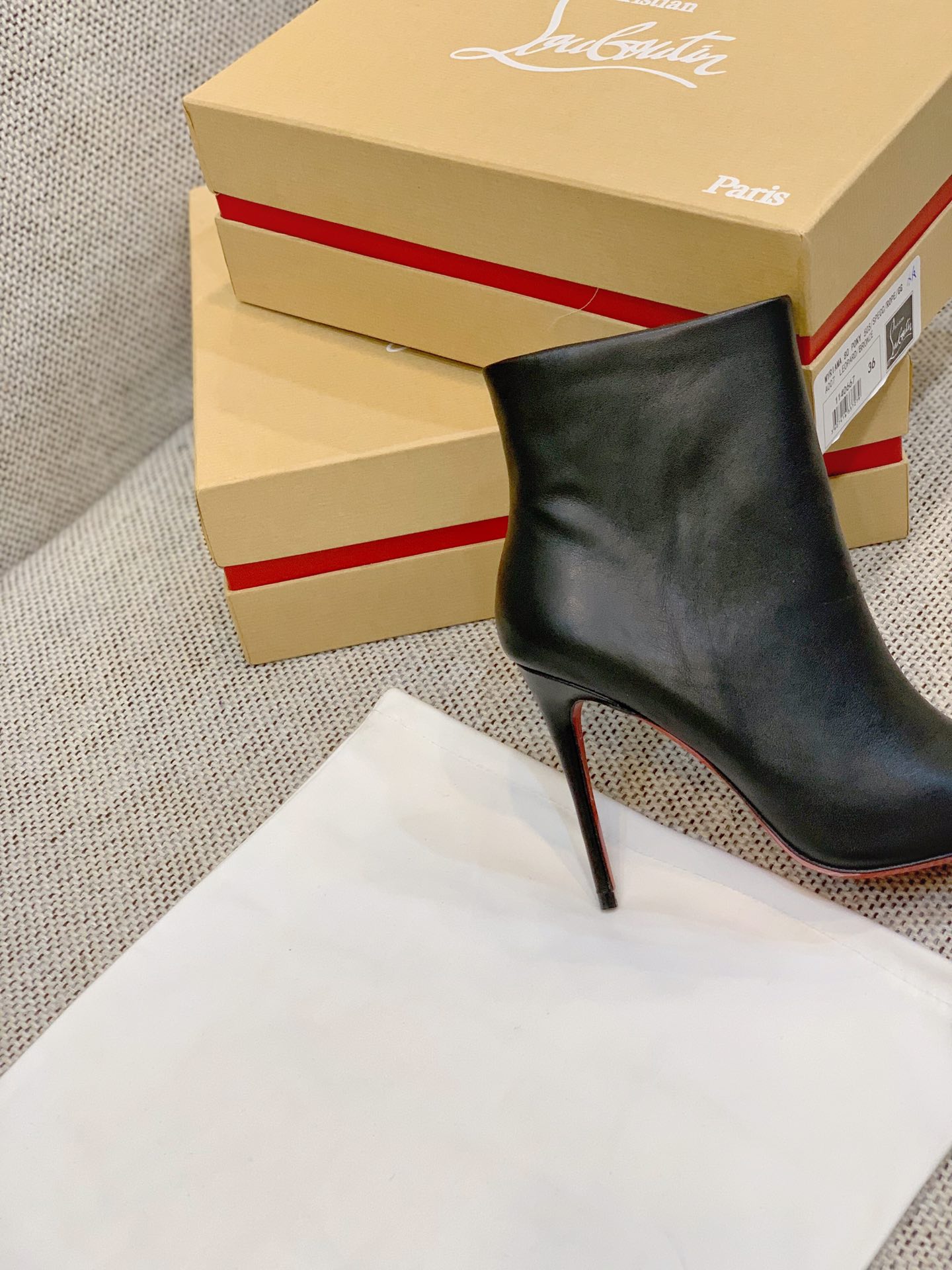 Ch**an louboutin golden toes ankle boots