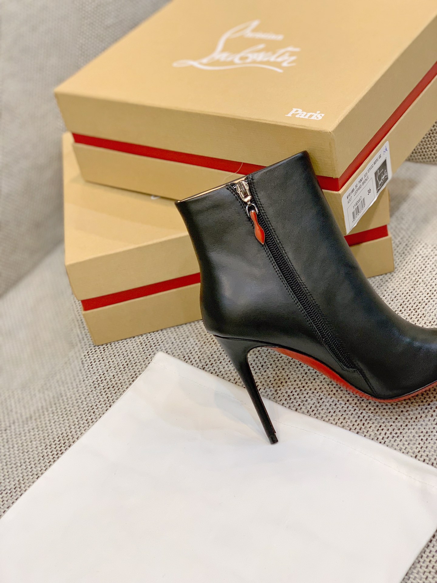 Ch**an louboutin golden toes ankle boots