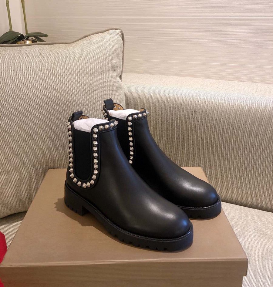 Ch**an louboutin hob-nail ankle boots