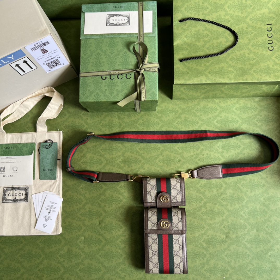 Ophidia mini bag and detachable wallet