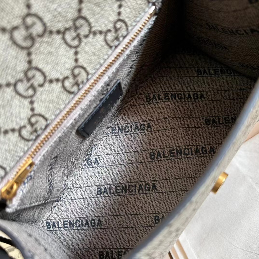 G*u*i x ba*len*cia*ga the hacker project small hourglass bag beige