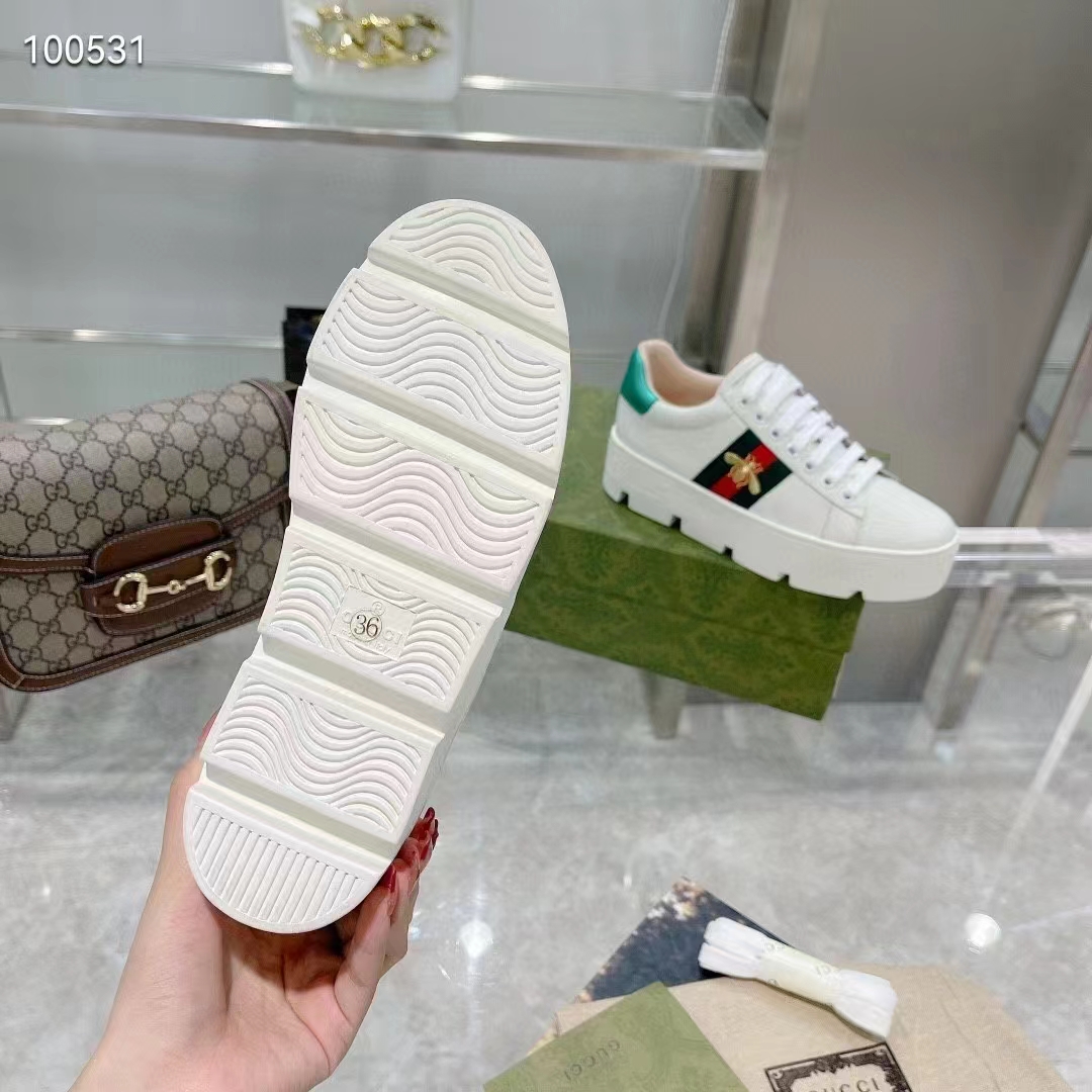 G*u*i ace embroidered platform sneakers