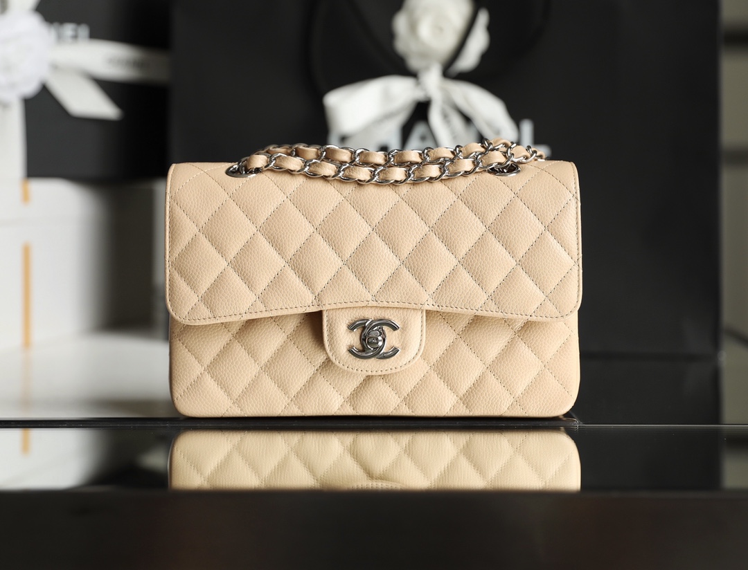 Ch*el small classic flap bag