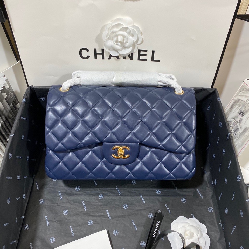 Ch*el flap bag large