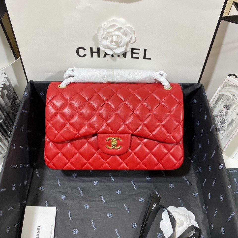 Ch*el flap bag large