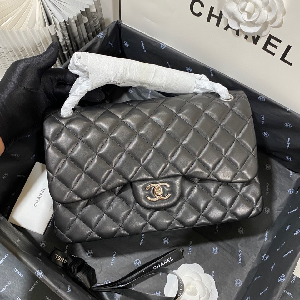 Ch*el flap bag large