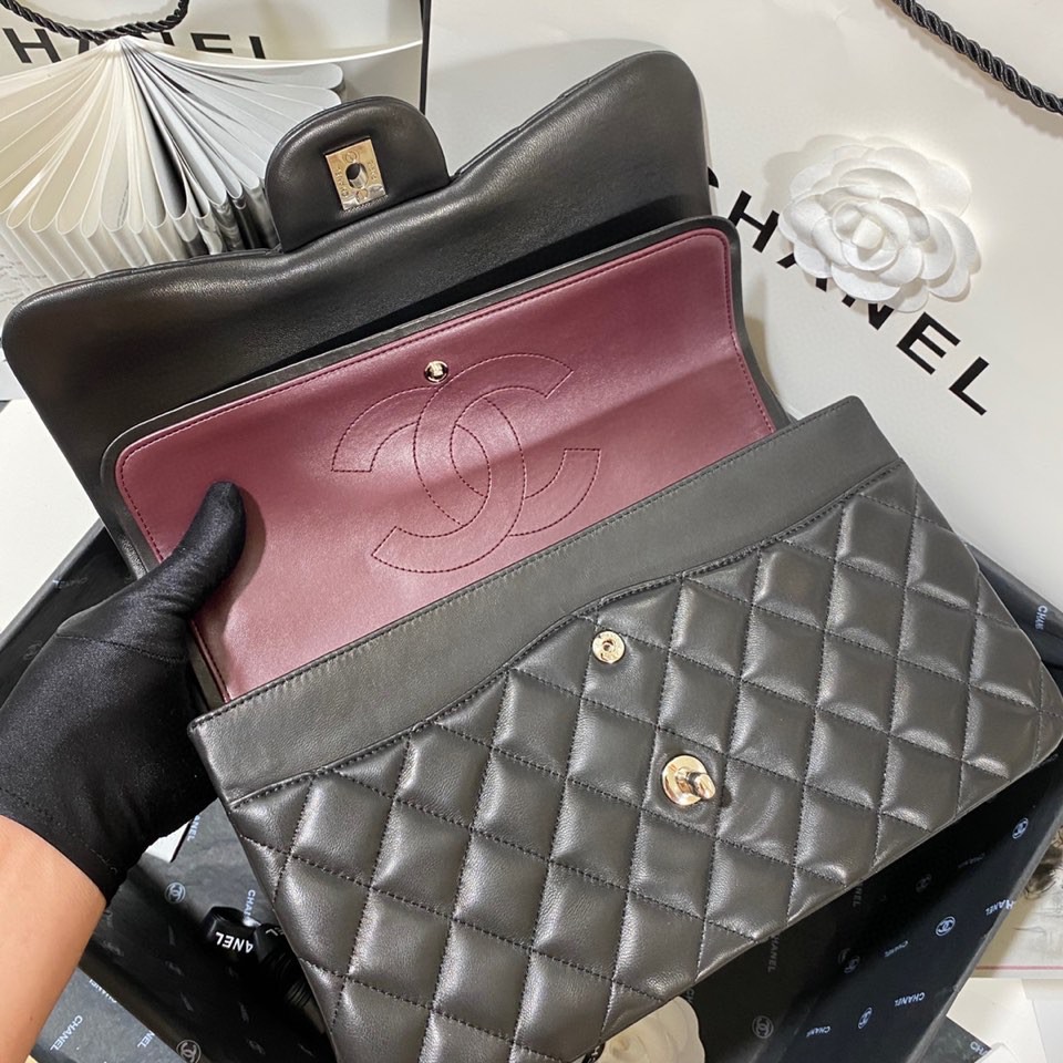 Ch*el flap bag large