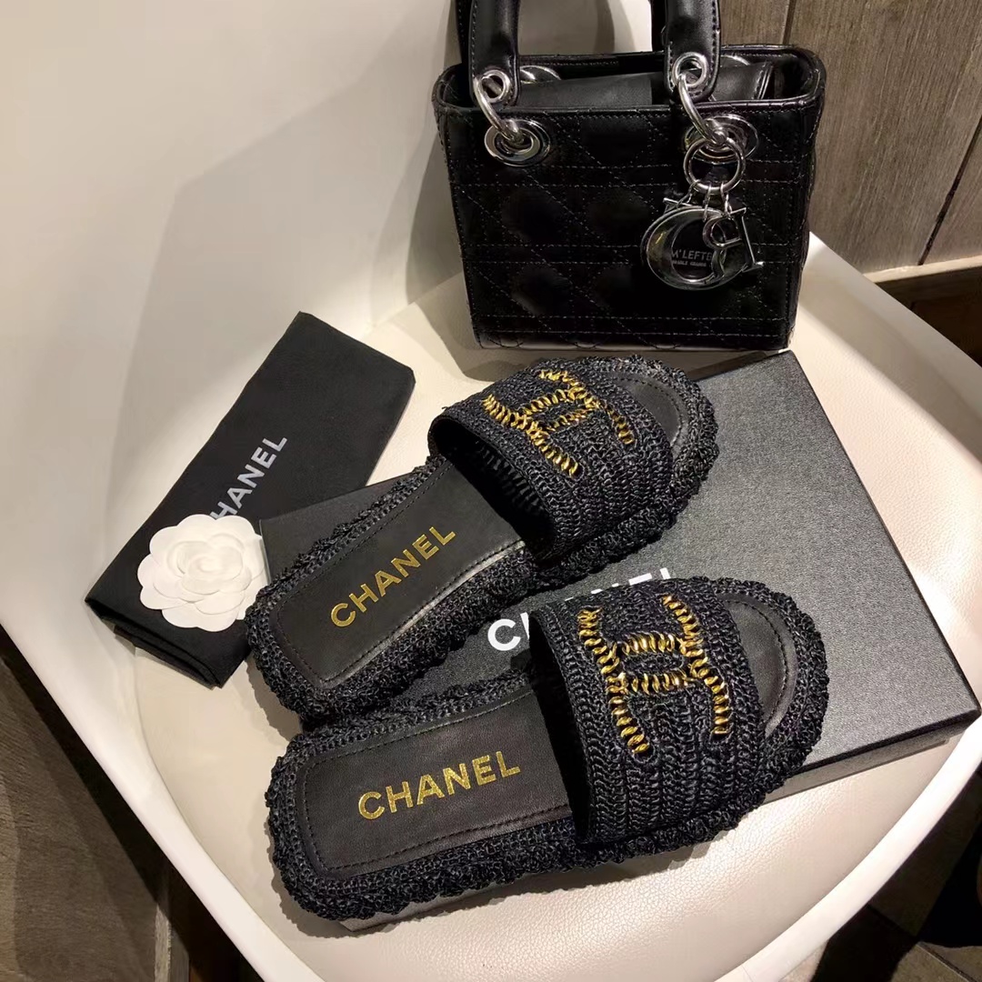 Ch*el honey slippers