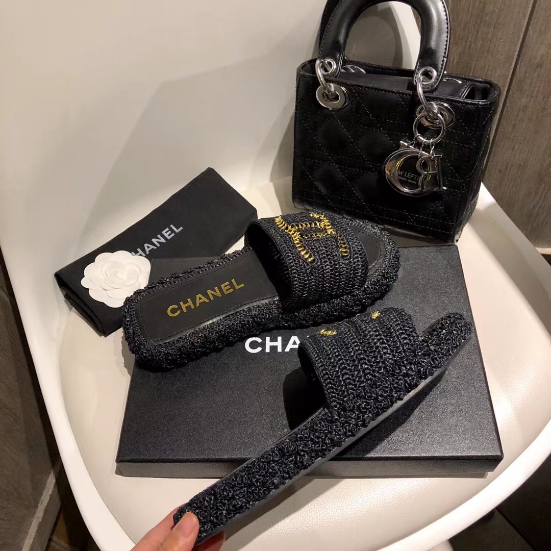 Ch*el honey slippers