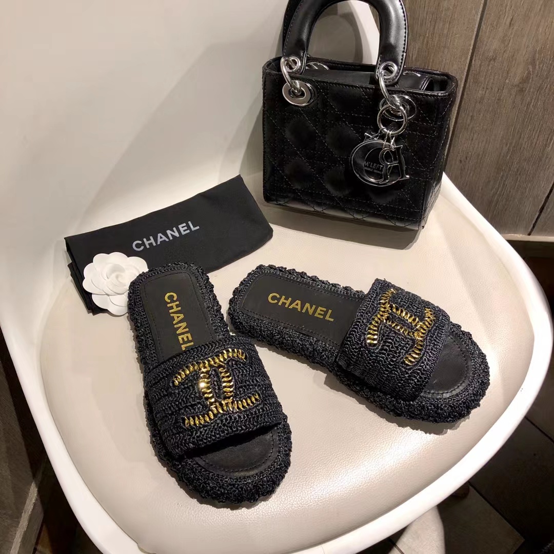 Ch*el honey slippers