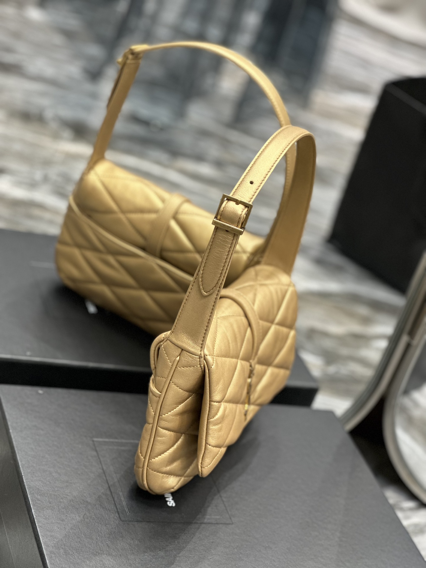 LE 57 HOBO BAG IN QUILTED LAMBSKIN