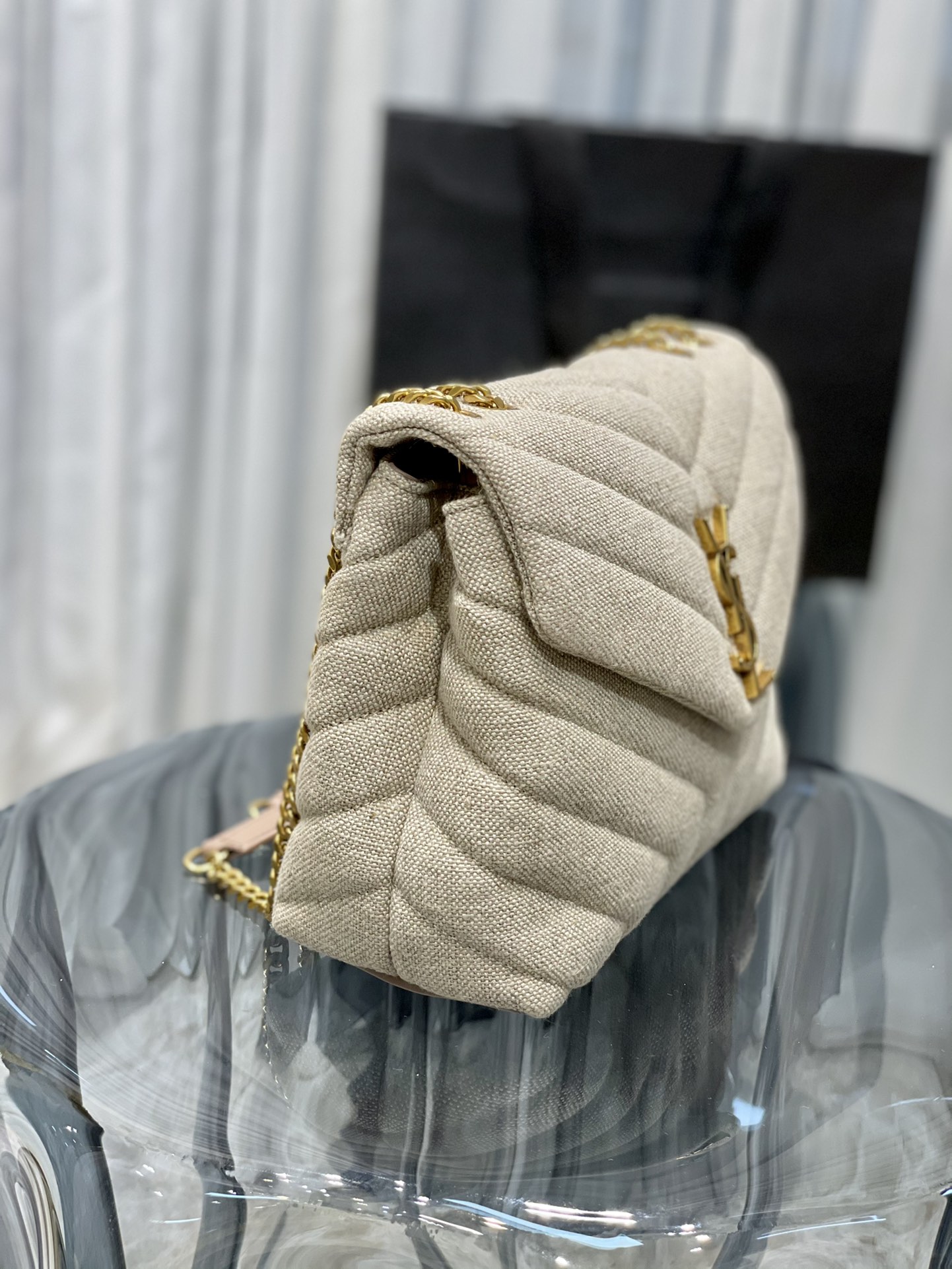 LOULOU SMALL CHAIN BAG IN QUILTED “Y” LEATHER