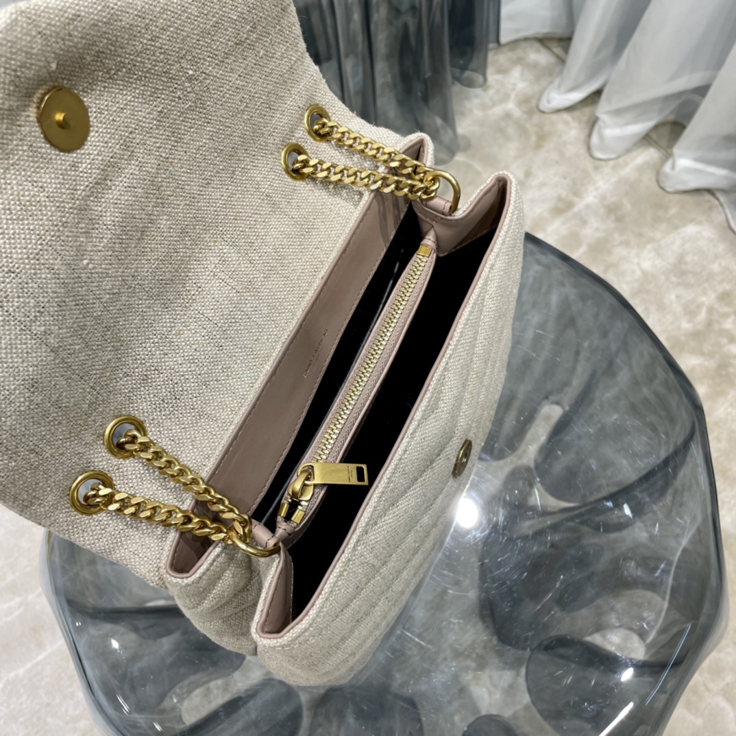 LOULOU SMALL CHAIN BAG IN QUILTED “Y” LEATHER