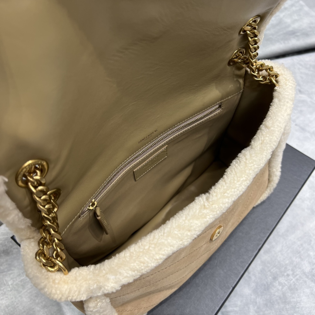 NIKI BABY CHAIN BAG IN CRINKLED VINTAGE LEATHER
