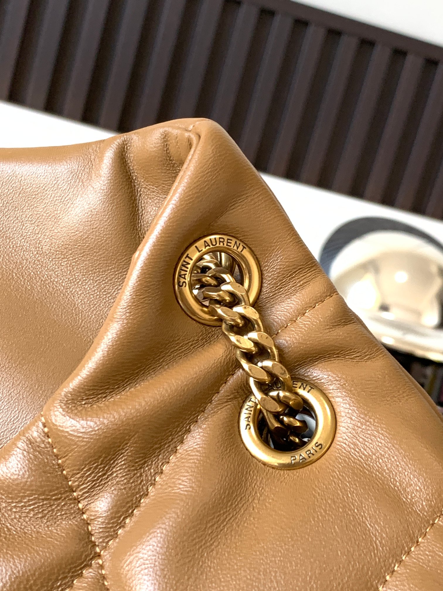 PUFFER SMALL CHAIN BAG IN VELVET AND SMOOTH LEATHER
