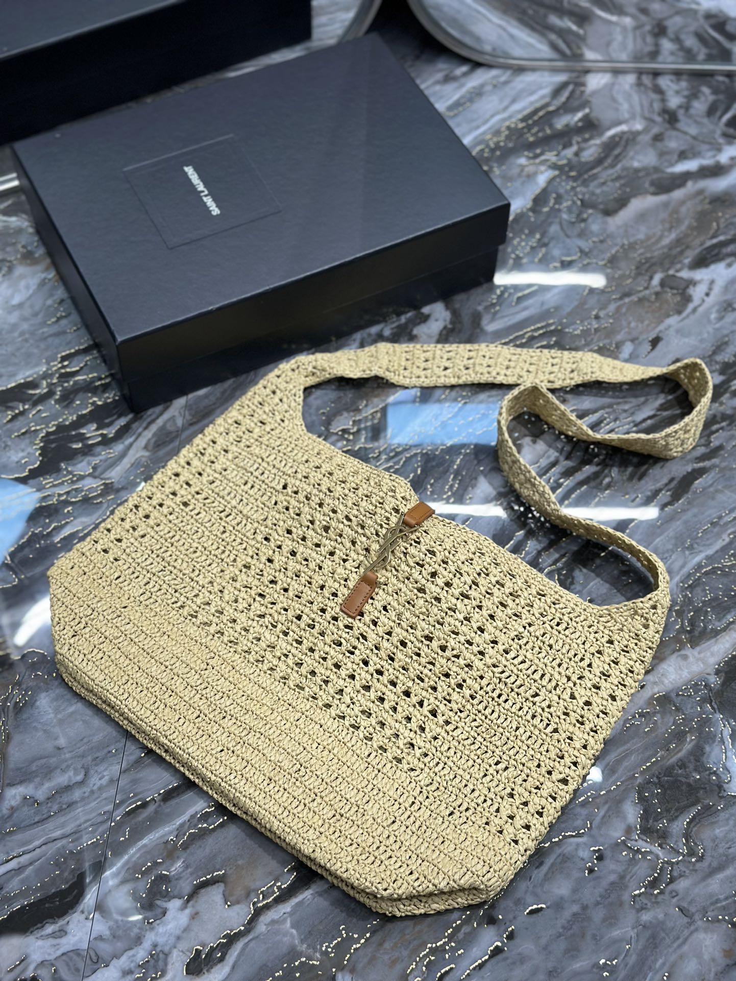 PARIS VII LARGE FLAT HOBO BAG