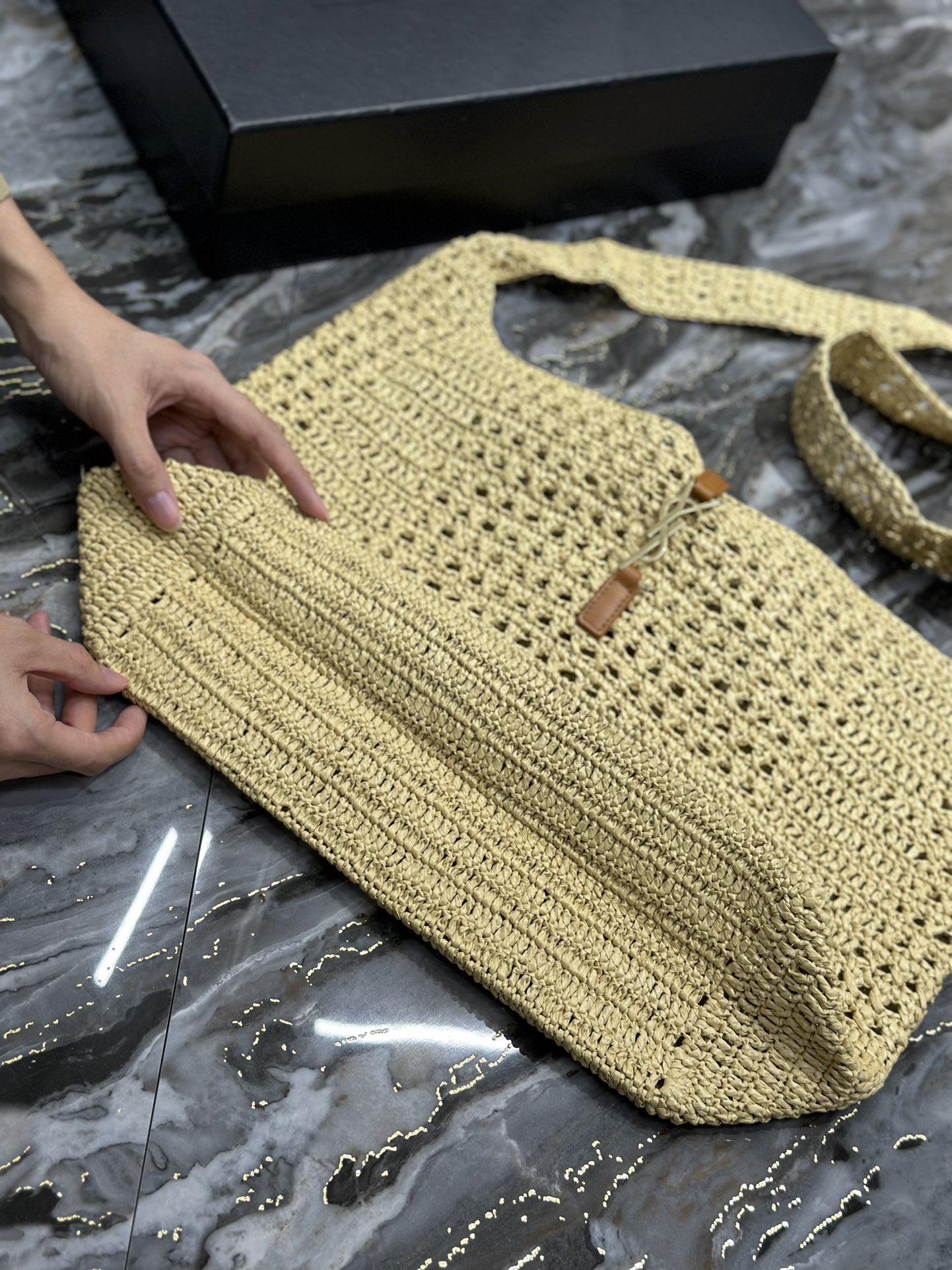 PARIS VII LARGE FLAT HOBO BAG