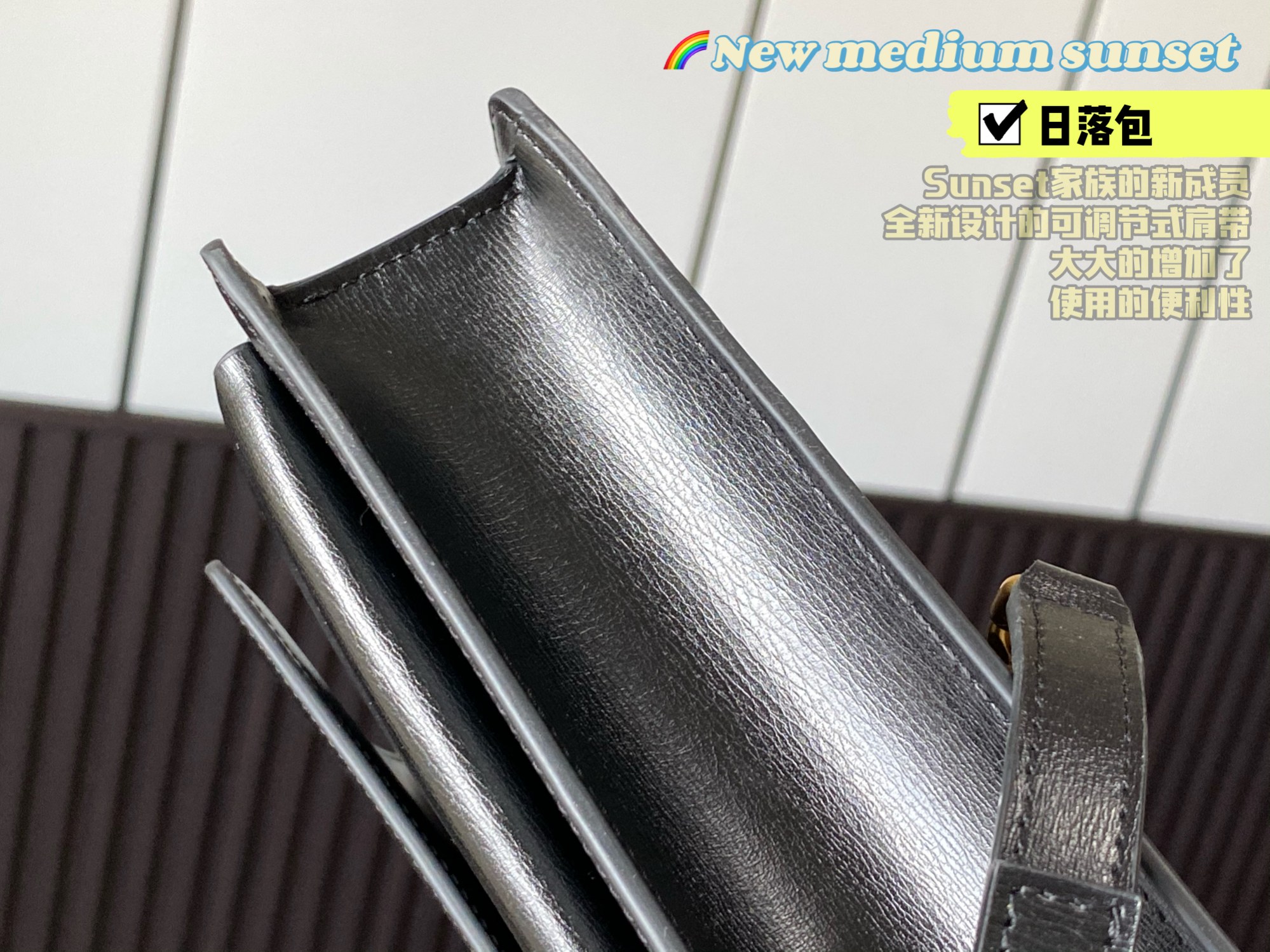 SUNSET MEDIUM TOP HANDLE IN SMOOTH LEATHER