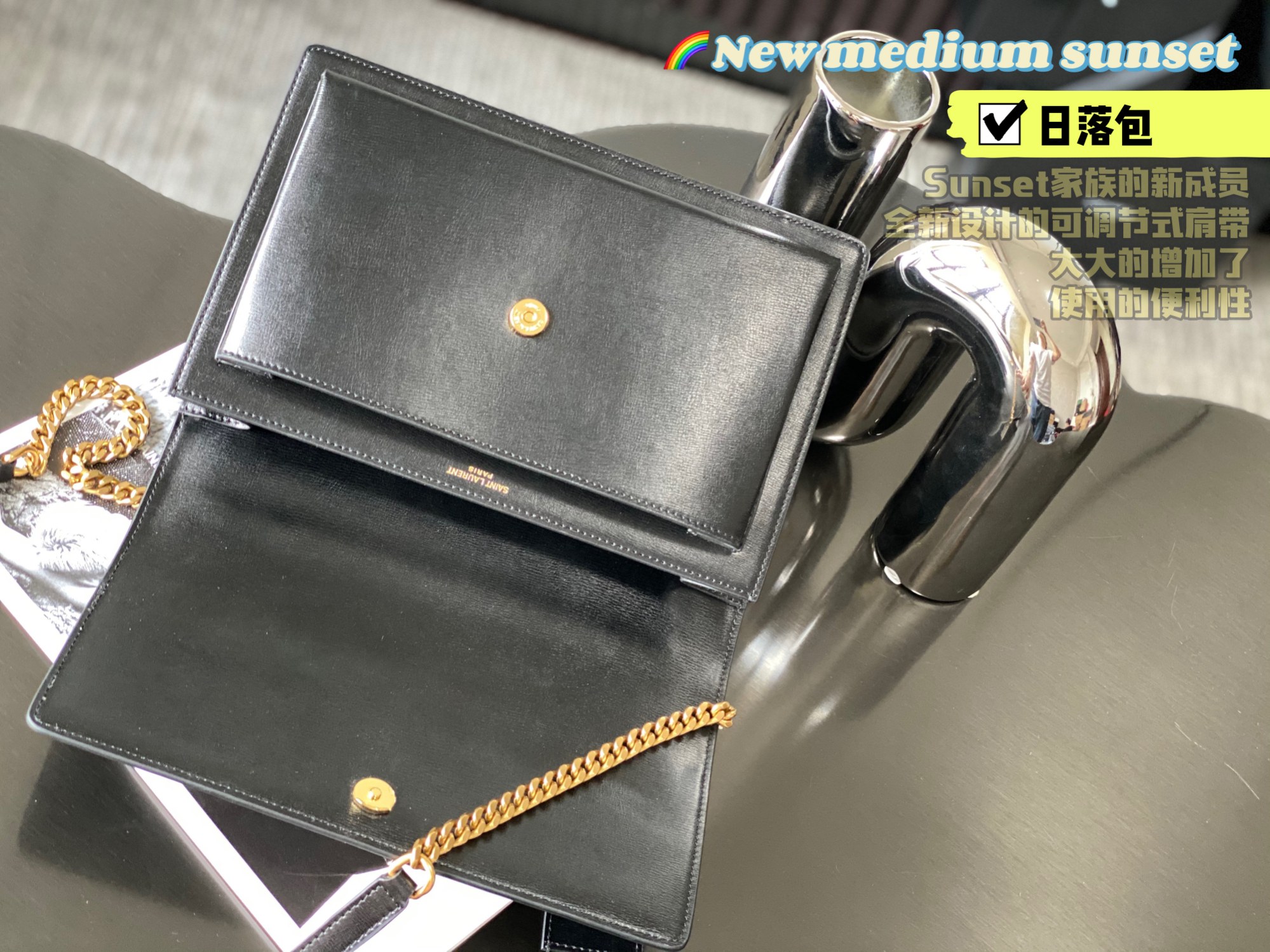 SUNSET MEDIUM TOP HANDLE IN SMOOTH LEATHER