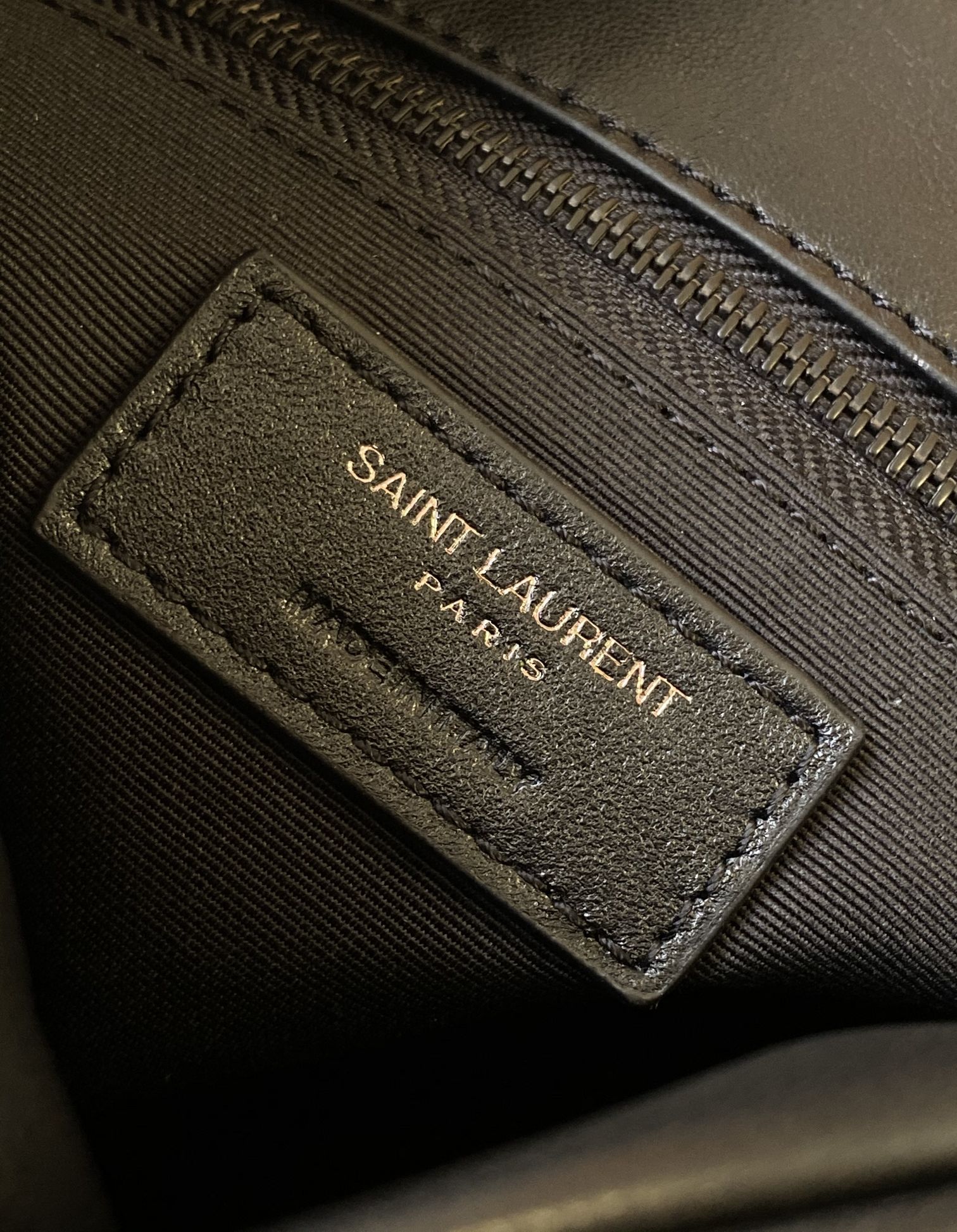 PUFFER MEDIUM CHAIN BAG IN DENIM AND SMOOTH LEATHER