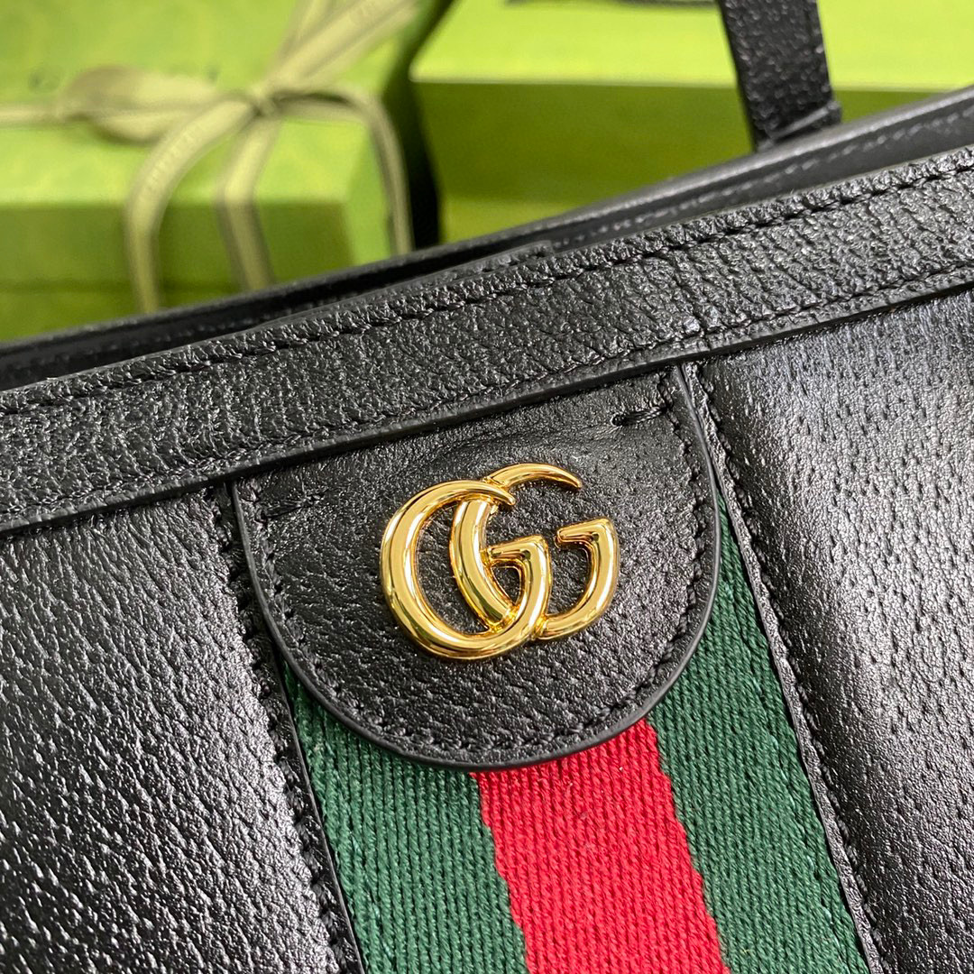 OPHIDIA Medium Tote bag in Black leather