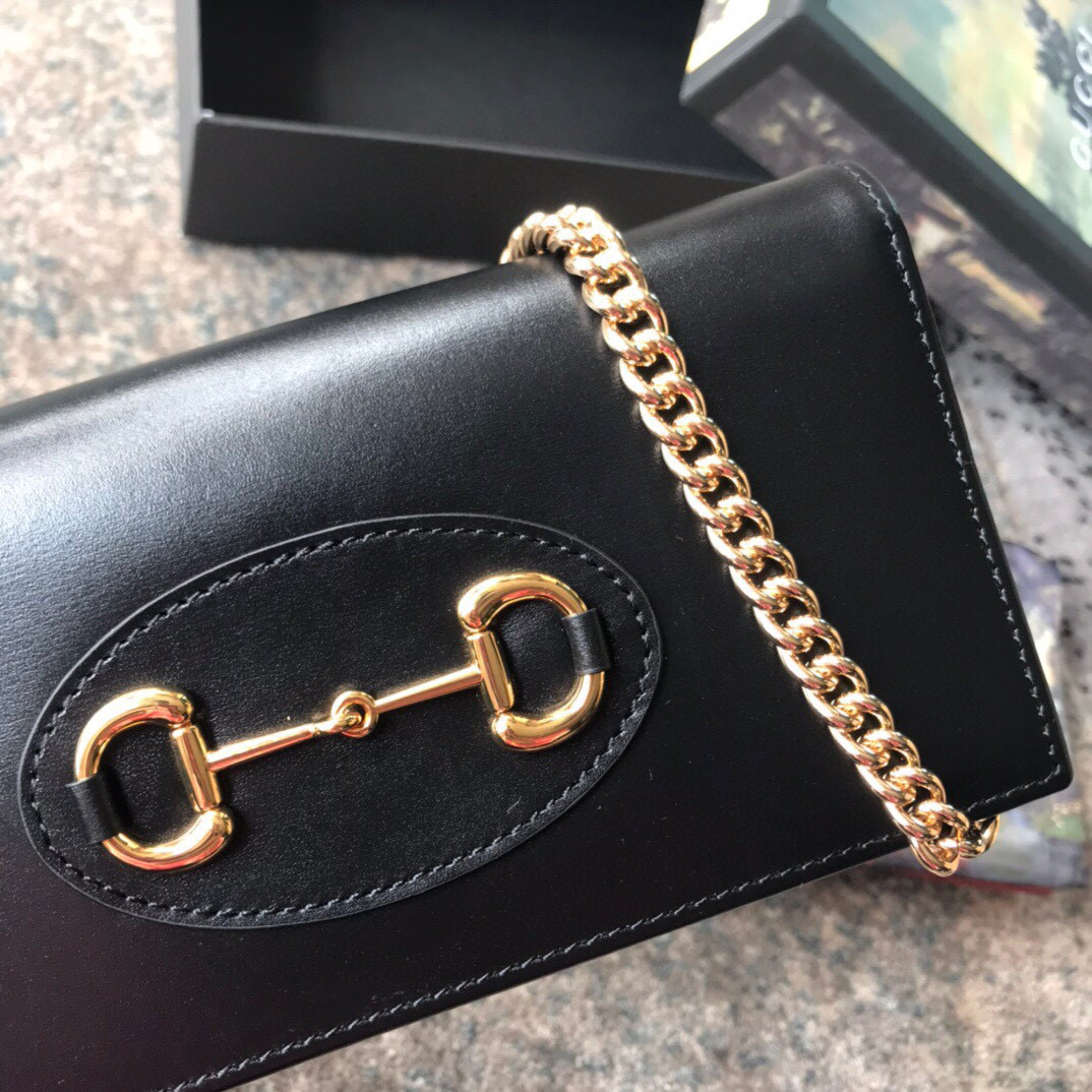 G*u*i horsebit 1955 wallet with chain