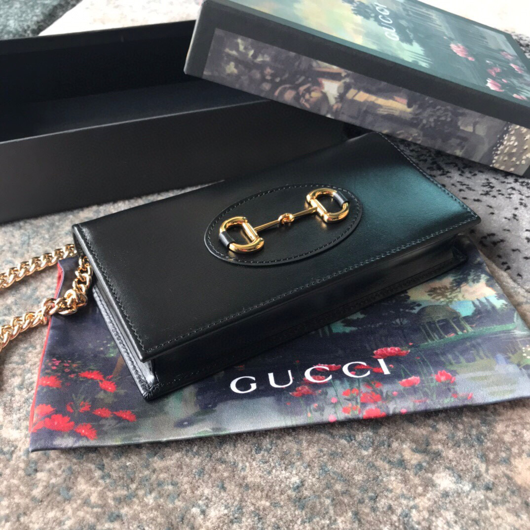 G*u*i horsebit 1955 wallet with chain