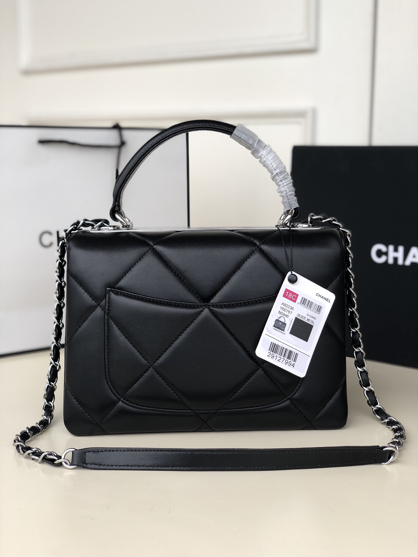 Ch*el trendy cc flap bag black