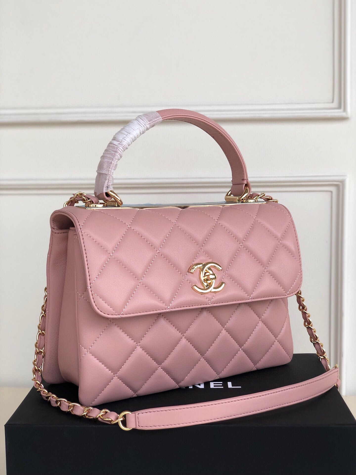 Ch*el trendy cc flap bag pink