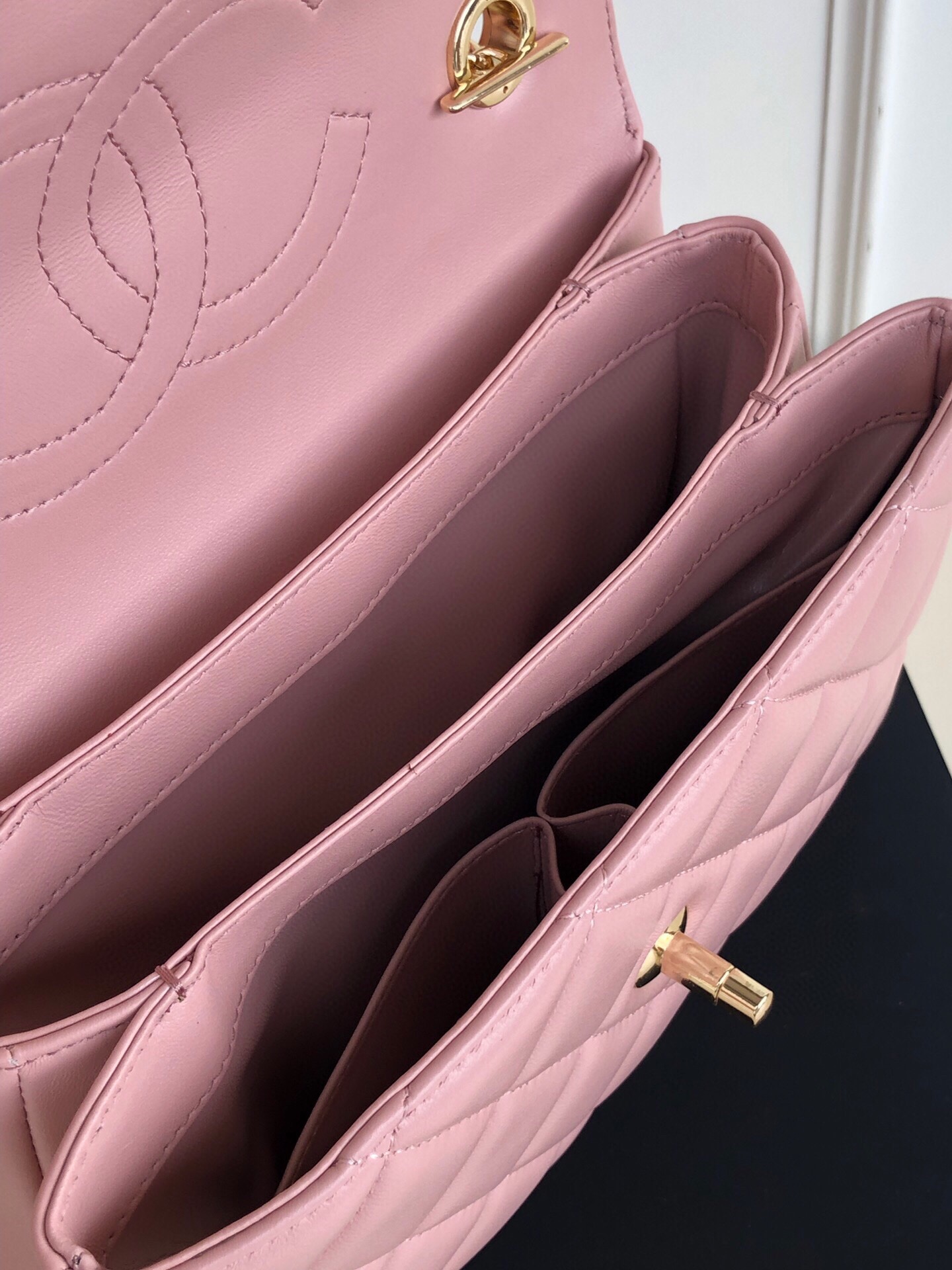 Ch*el trendy cc flap bag pink