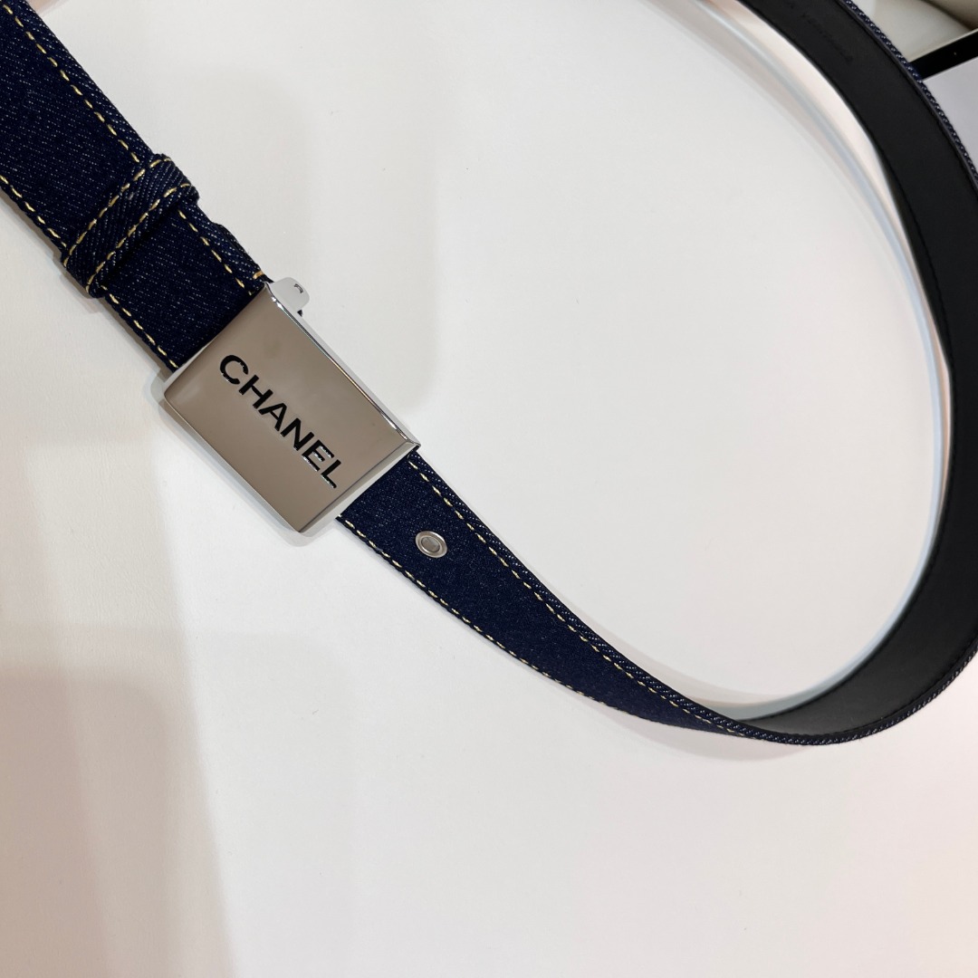 Ch*el pre-owned 1990s cc turn-lock denim belt