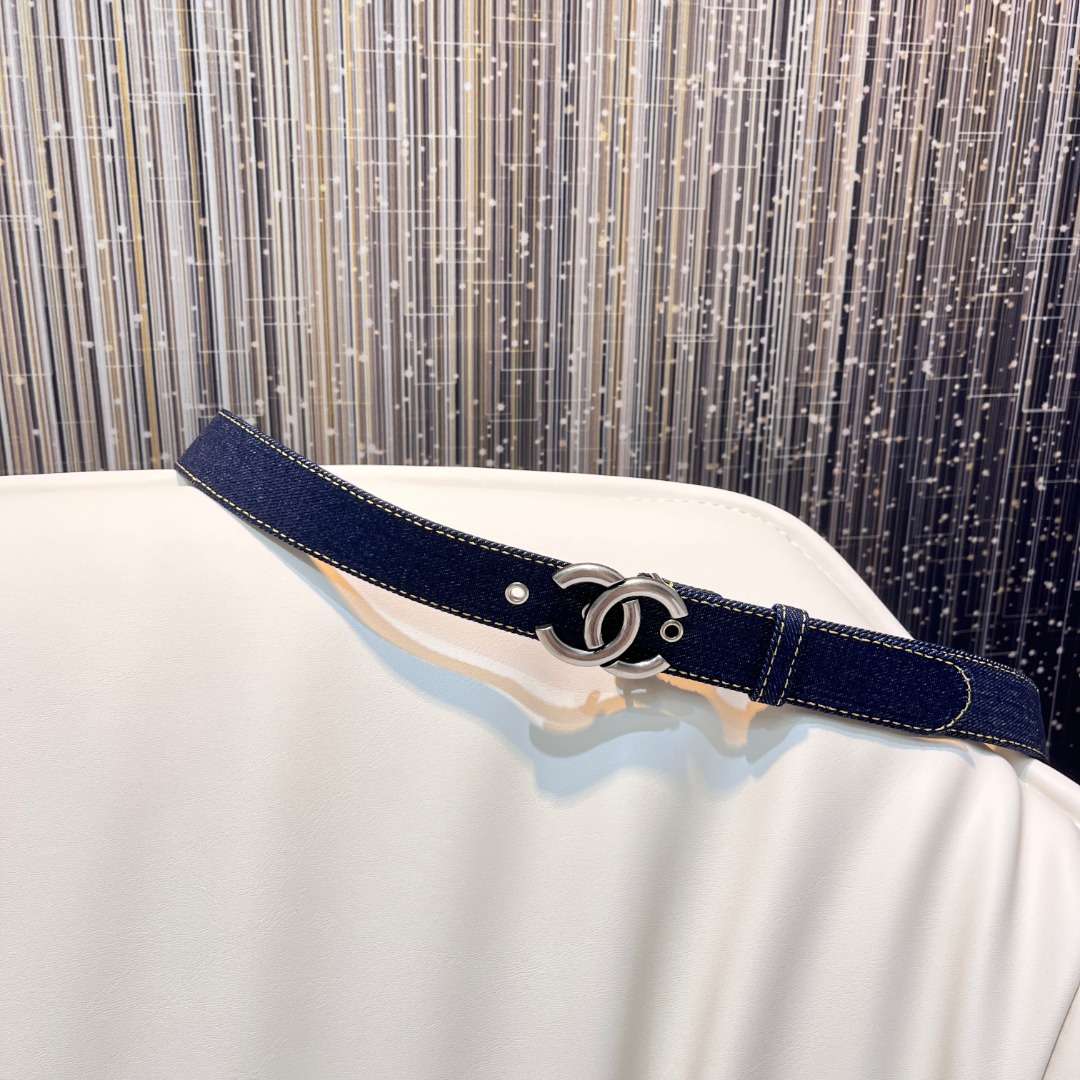 Ch*el pre-owned 1990s cc turn-lock denim belt