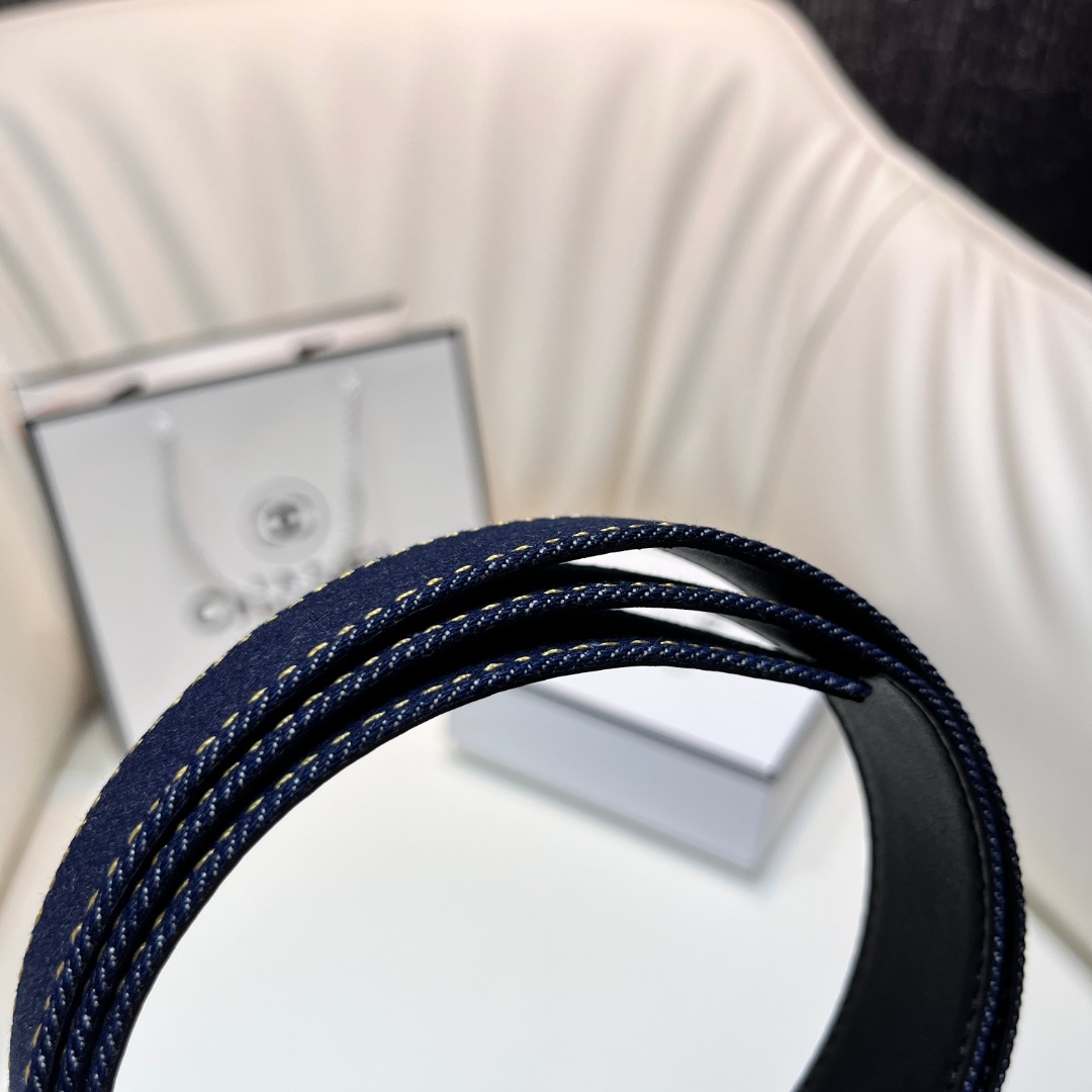 Ch*el pre-owned 1990s cc turn-lock denim belt