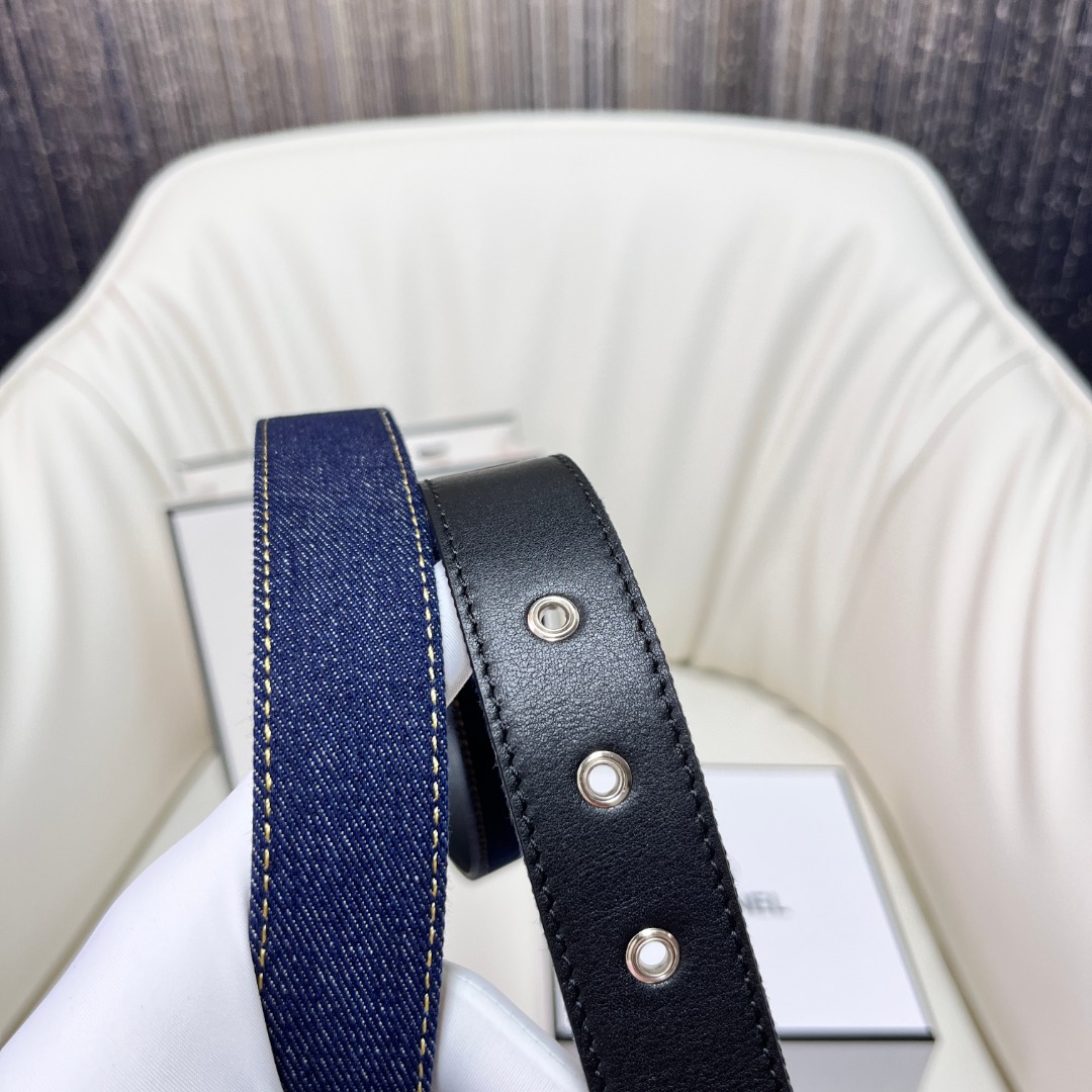 Ch*el pre-owned 1990s cc turn-lock denim belt