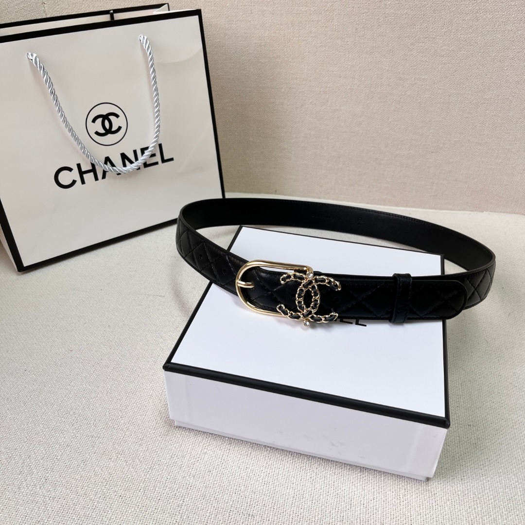 Ch*el leather belt