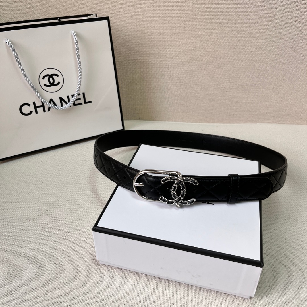 Ch*el leather belt