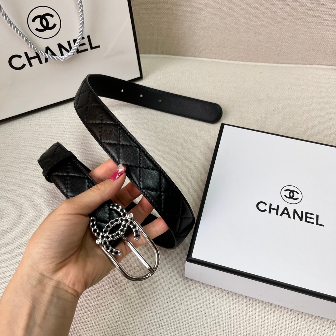 Ch*el leather belt