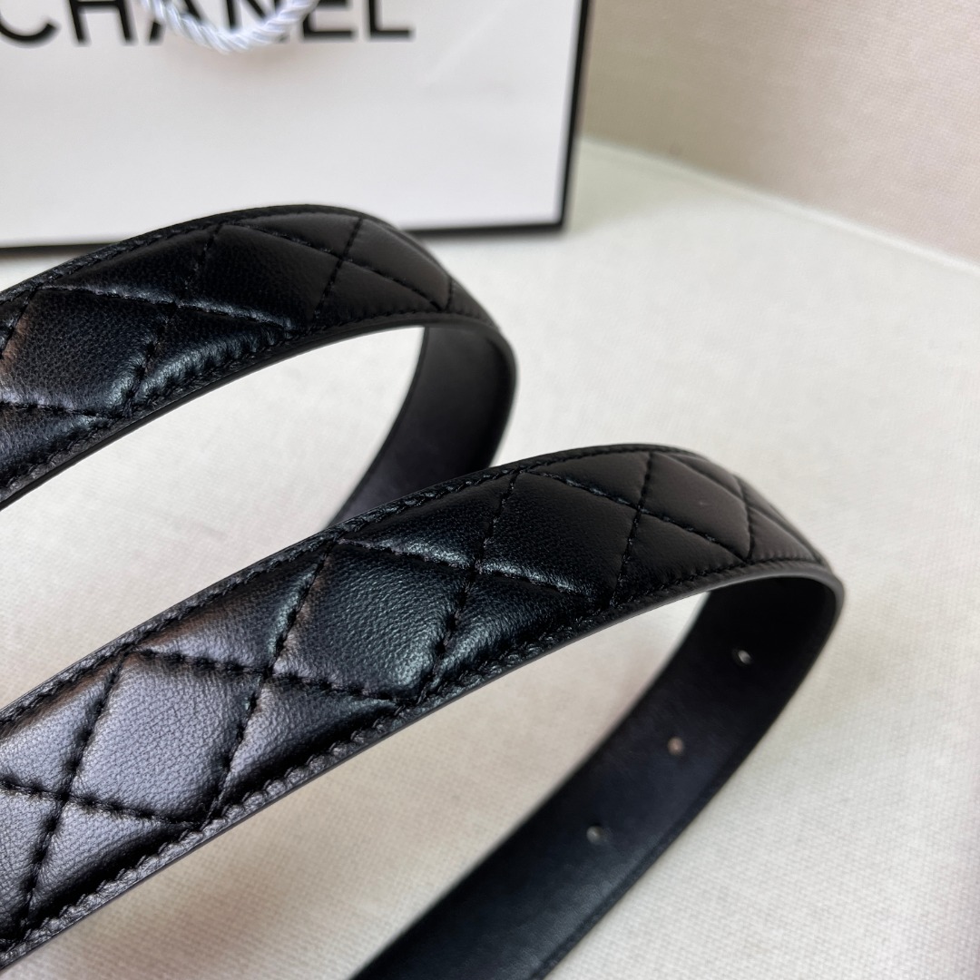 Ch*el leather belt