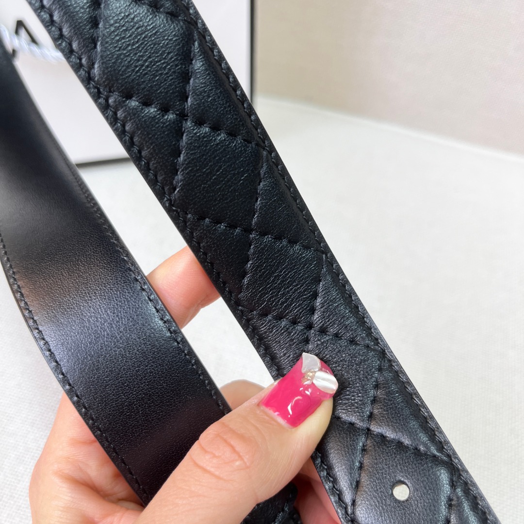 Ch*el leather belt