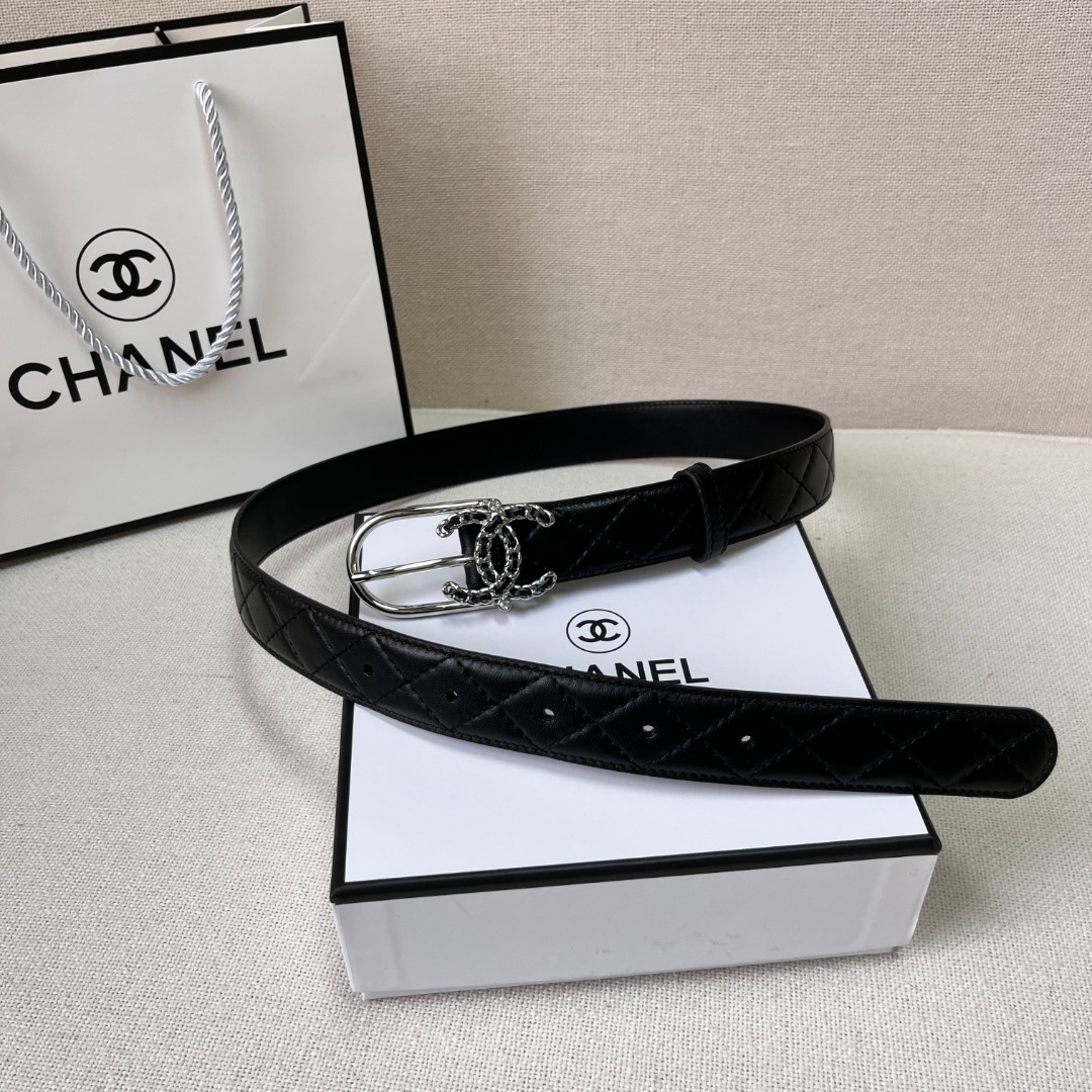 Ch*el leather belt