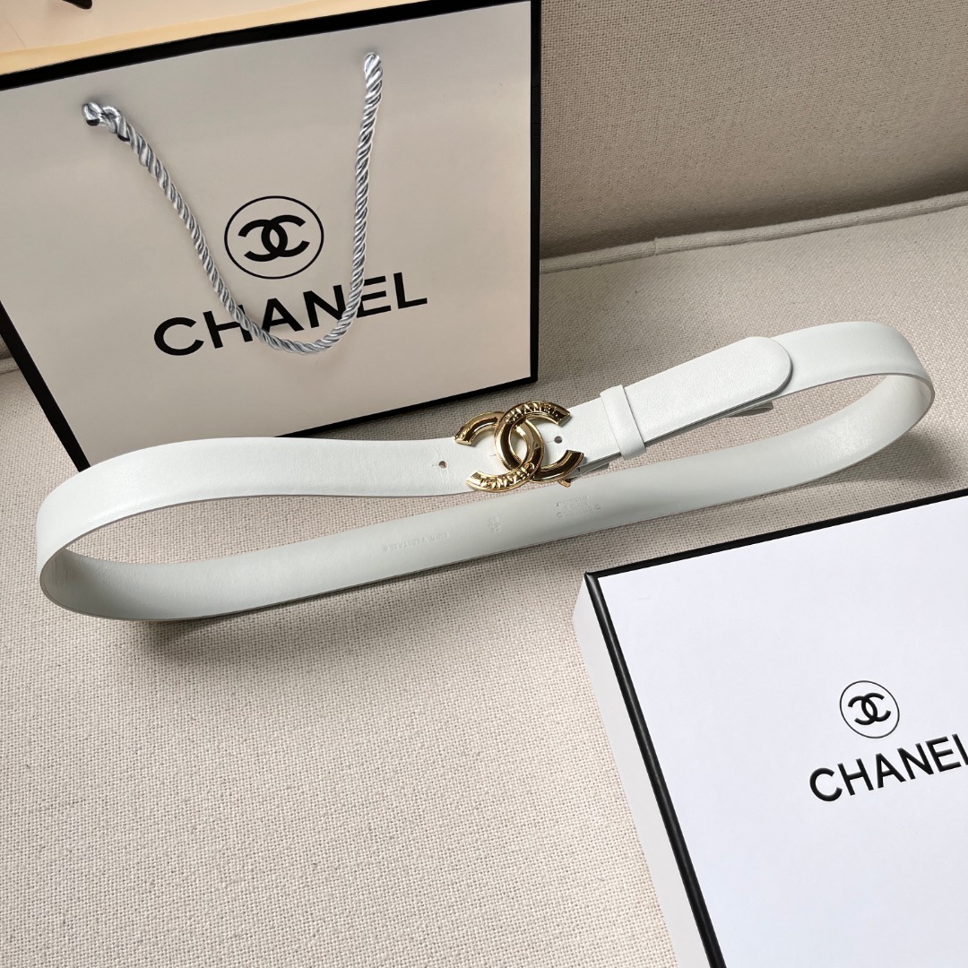 Ch*el cc logo leather belt