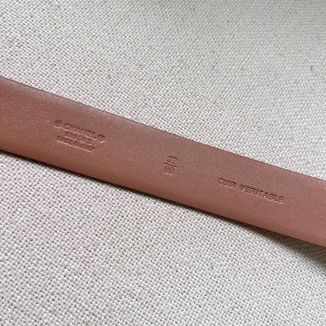 Ch*el cc logo leather belt